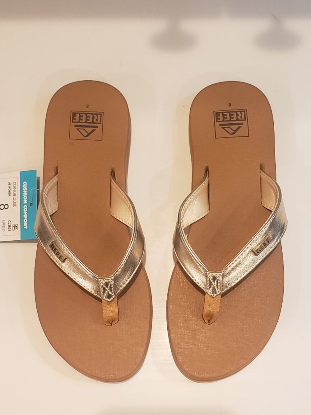Reef Cushion Cloud Comfort Flip Flop Thong Sandal  Size 8 New with Tag
